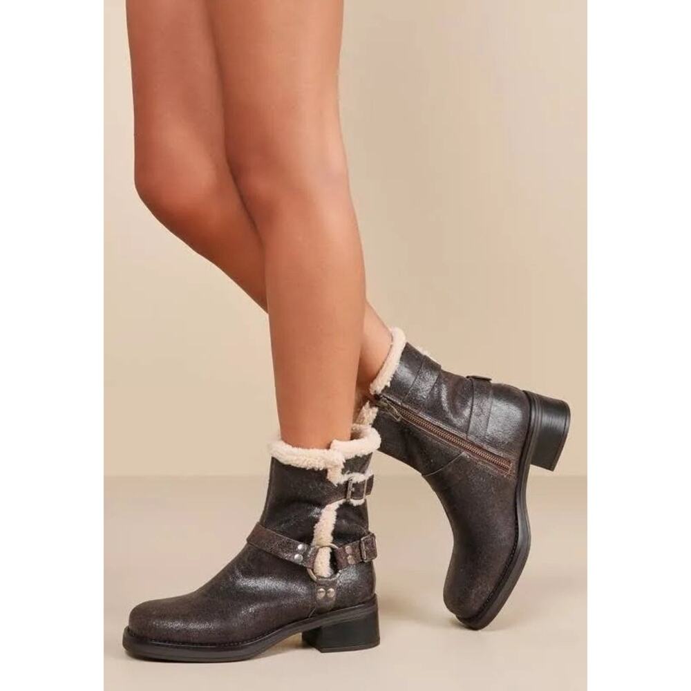 Steve Madden Women's Brixton Faux Fur Lined Booties